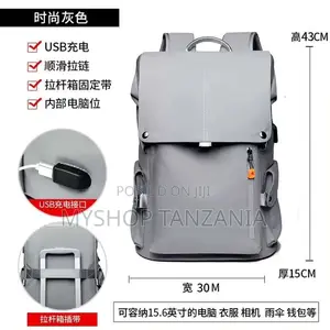 Light Gray UrbanEdge Commuter Backpack