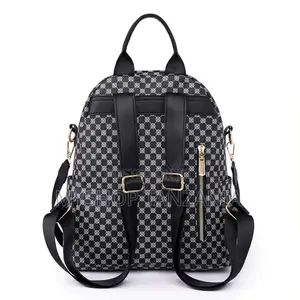 Versatile,fashionable Women's Retro PU Plaid School or Travel Backpack