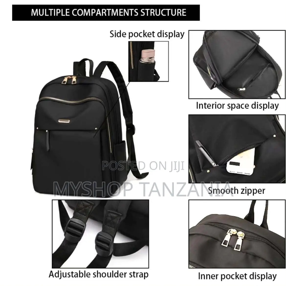 Ghost Backpack Black, Minimalist Laptop Bag