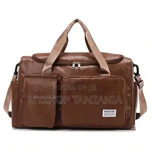 Unisex Nylon Travel Duffle Bag Features a Shoe Compartment