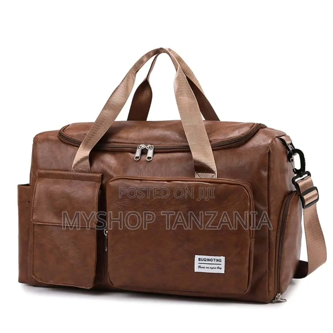 Unisex Nylon Travel Duffle Bag Features a Shoe Compartment