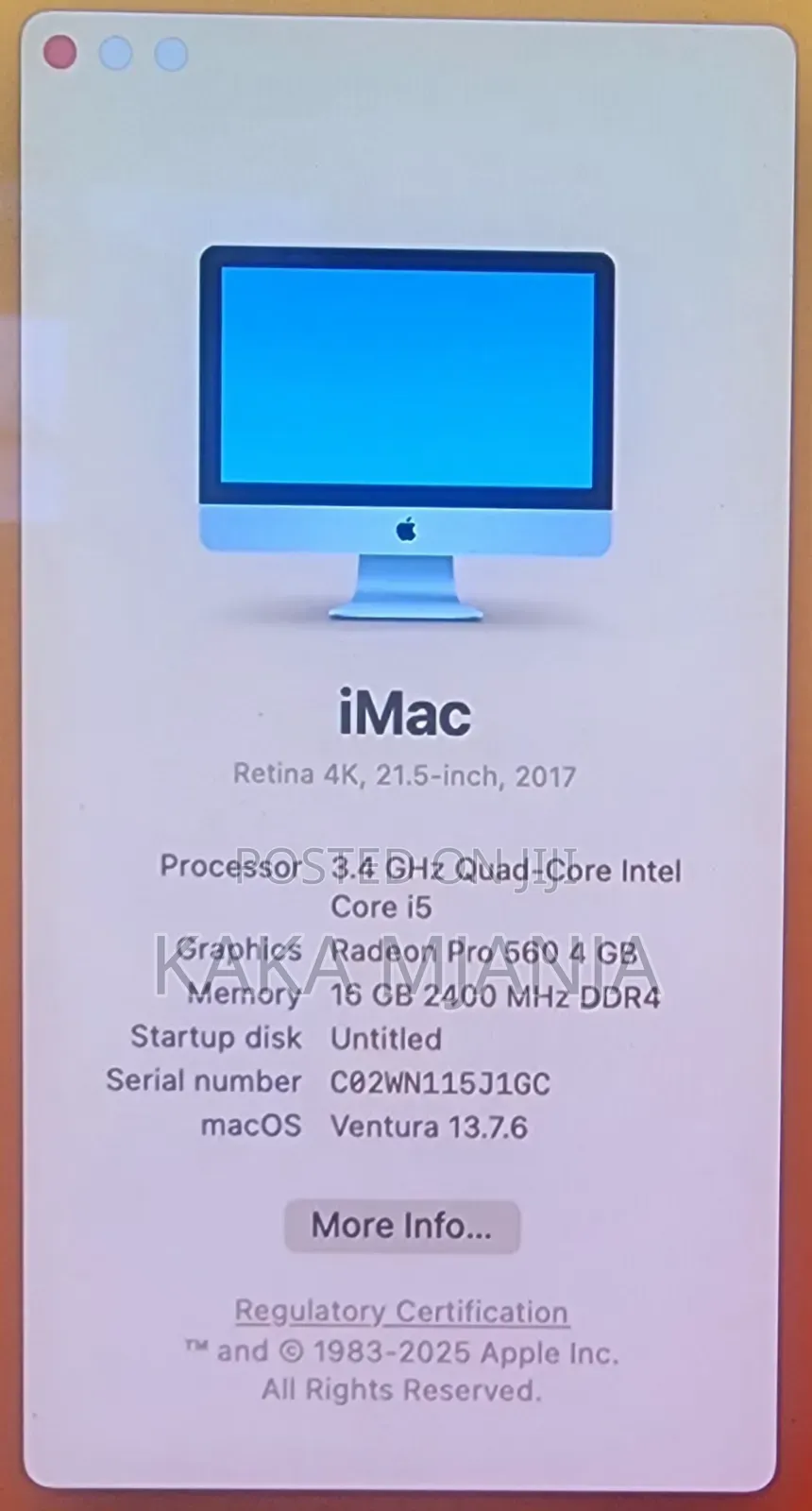 Desktop Computer Apple Mac Pro 18GB Intel Core i5 HDD 1T
