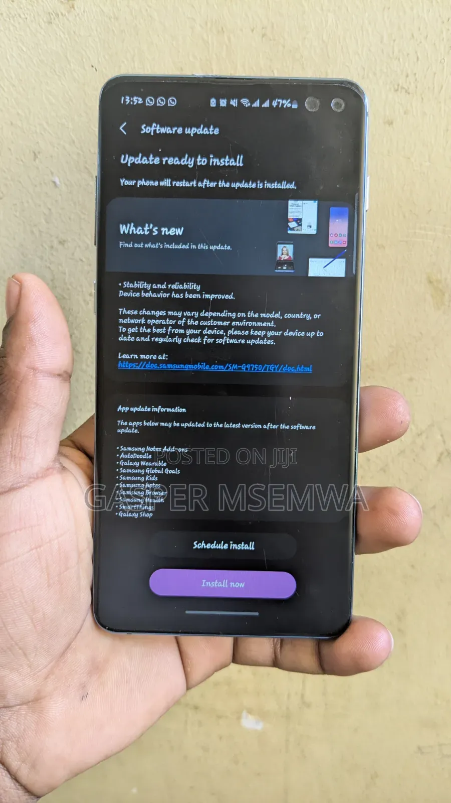 Samsung Galaxy S10 Plus 128 GB Blue