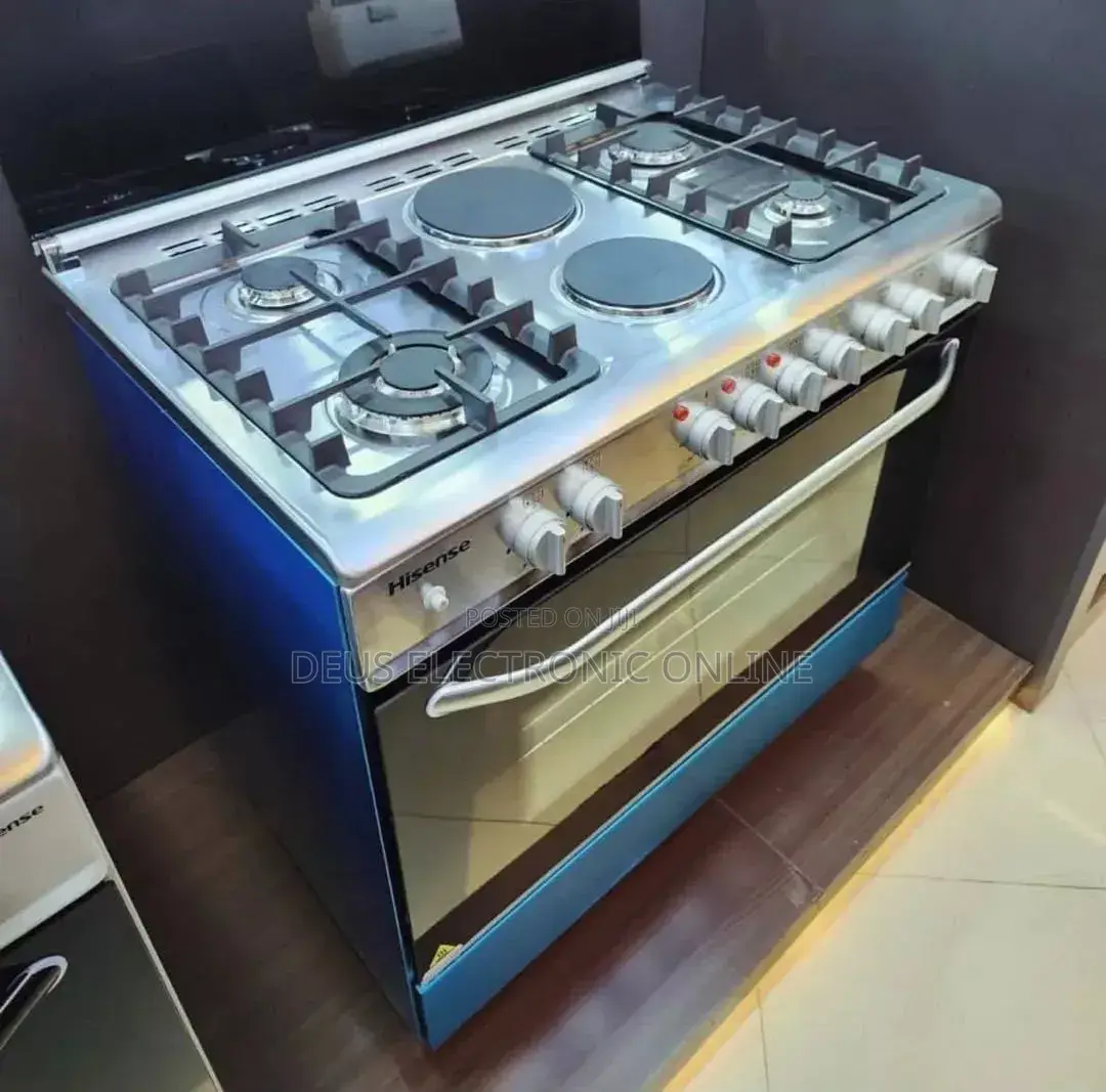 Hisense Cooker4 Gas Burners, 2 Electric Stovetops, 109l, Size: 60x90