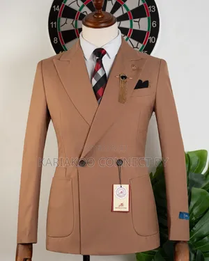 Romaster Men’s Slim Fit Double-Breasted Suit