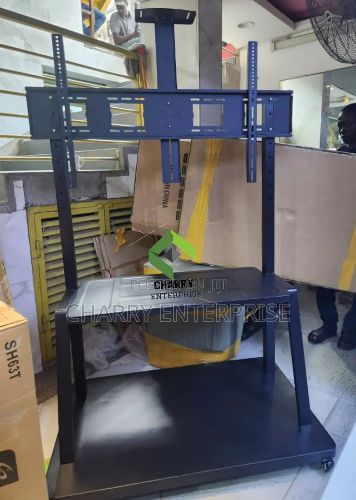 HEAVY DUTY Presentation TV Trolley Movable Stand 60 Inch to 100 Inch