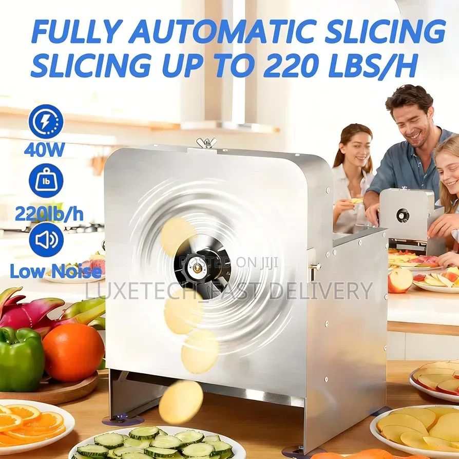 Commercial Electric Fruit Vegetable Slicer – Stainless Steel