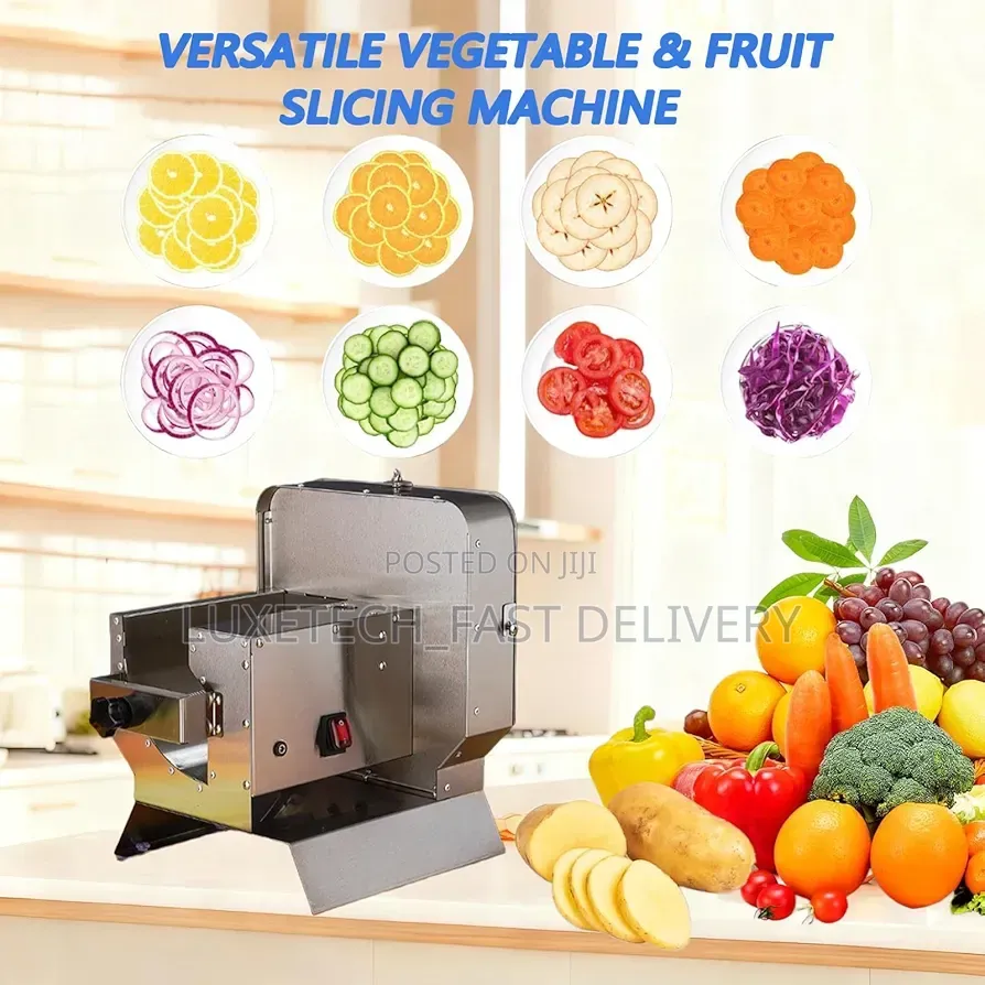 Commercial Electric Fruit Vegetable Slicer – Stainless Steel
