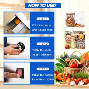 Commercial Electric Fruit Vegetable Slicer – Stainless Steel