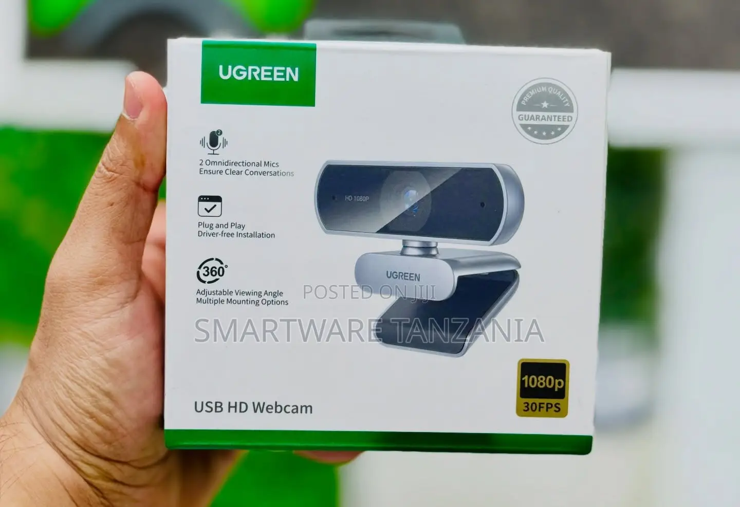 UGREEN USB HD Webcam 1080p 30FPS With Dual Omnidirectional Microphones
