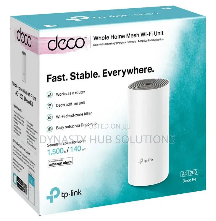 Deco E4(1-Pack) AC1200 Whole Home Mesh Wi-Fi Fi Unit