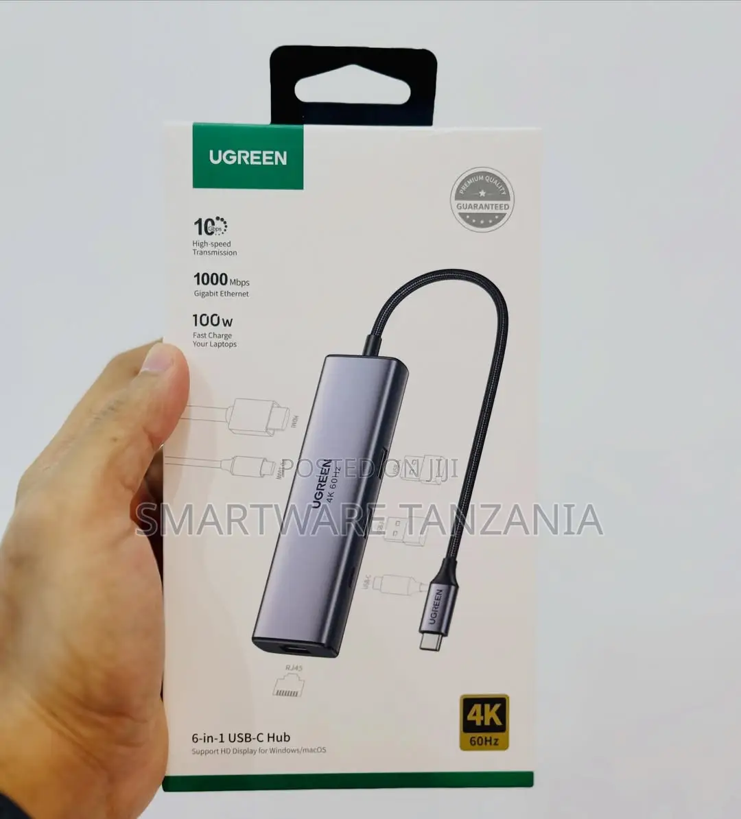 UGREEN 6-in-1 USB-C Hub With Gigabit Ethernet, 100W Power Delivery