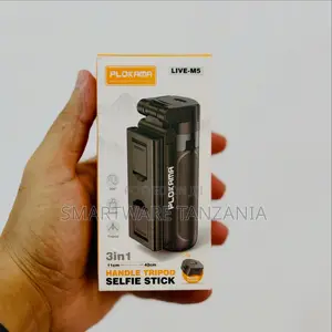 Plokama LIVE-M5 3-in-1 Handle Tripod Selfie Stick, 11cm to 42cm