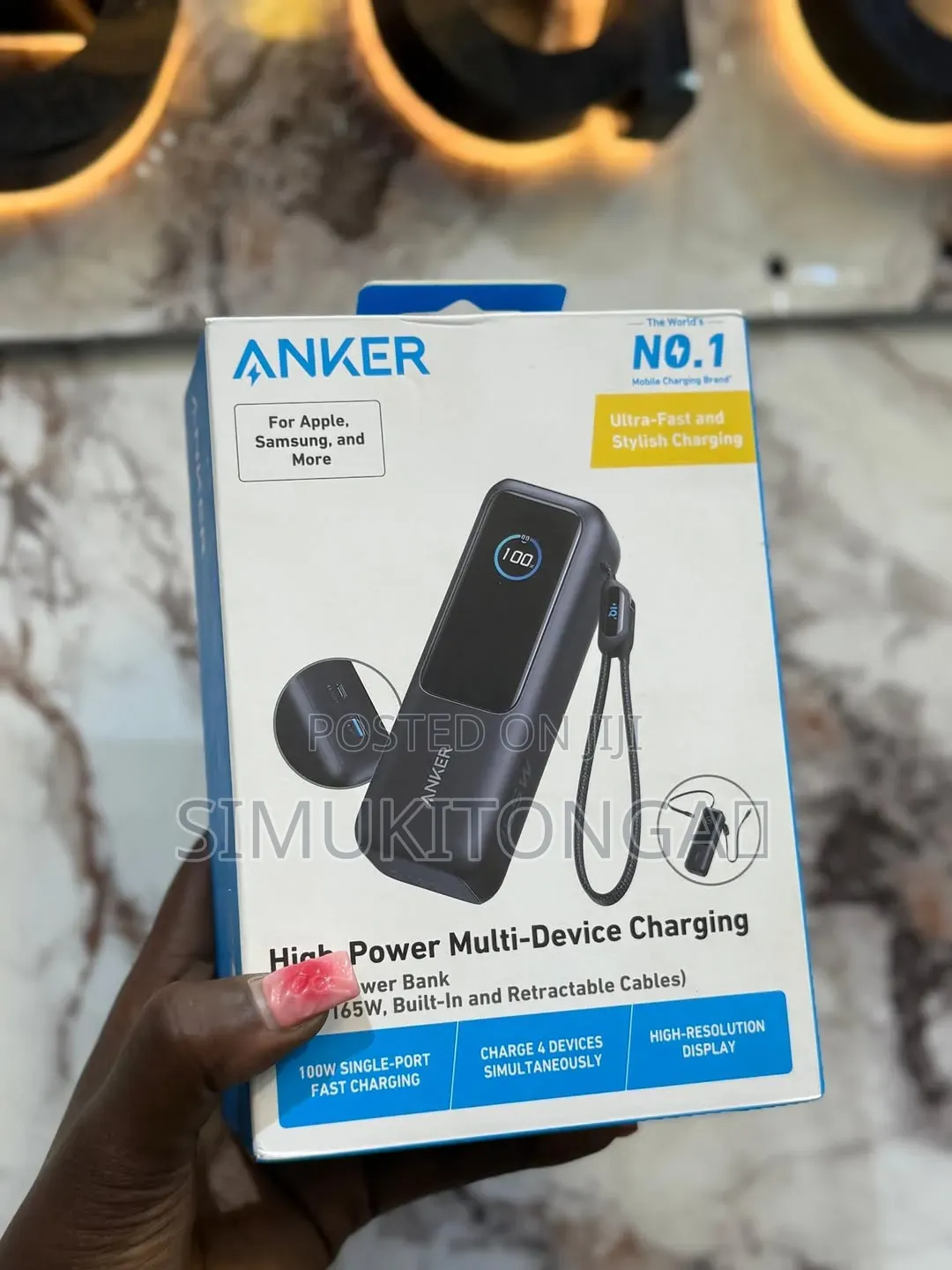 Anker Laptop Power Bank (, 165W, Built-in and Retractable Cables)
