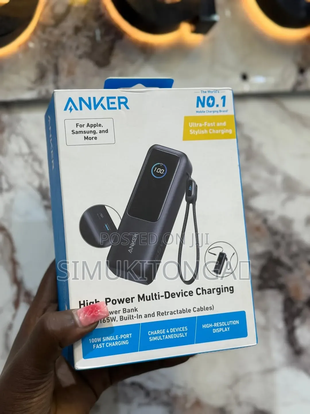 Anker Laptop Power Bank (, 165W, Built-in and Retractable Cables)
