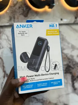 Anker Laptop Power Bank (, 165W, Built-in and Retractable Cables)