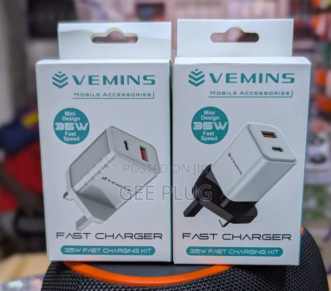 VEMINS 35W Fast Charger Adapter Original (USB-C PD + USB-A)
