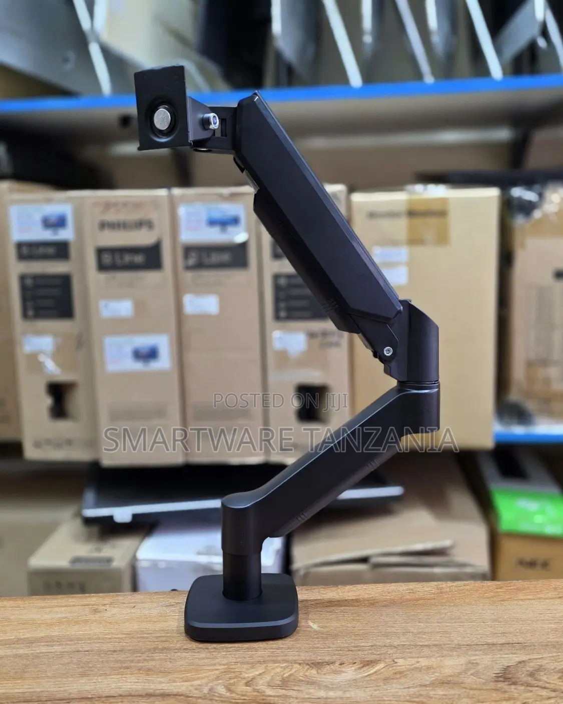 Single Monitor Desk Mount Stand Gas Spring Arm Fits Up to 32" Screen
