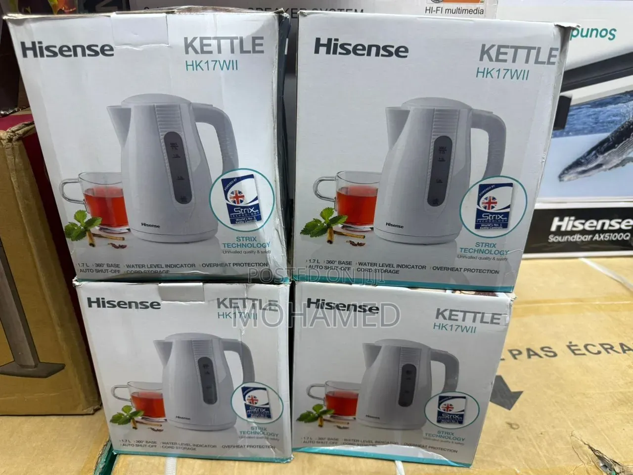 Hisense Electric Kettle  1.7l Capacity