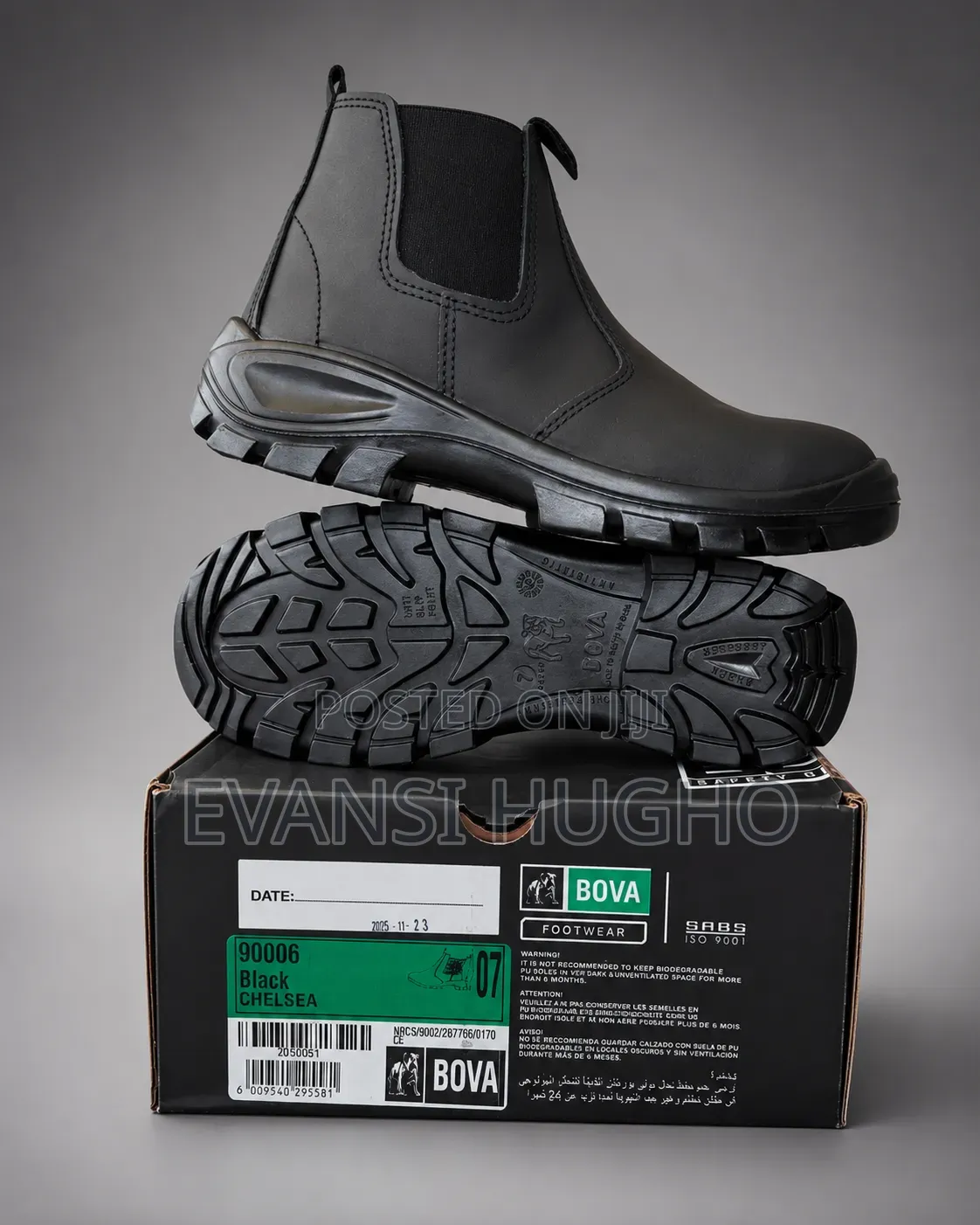 Black Chelsea Work Boot