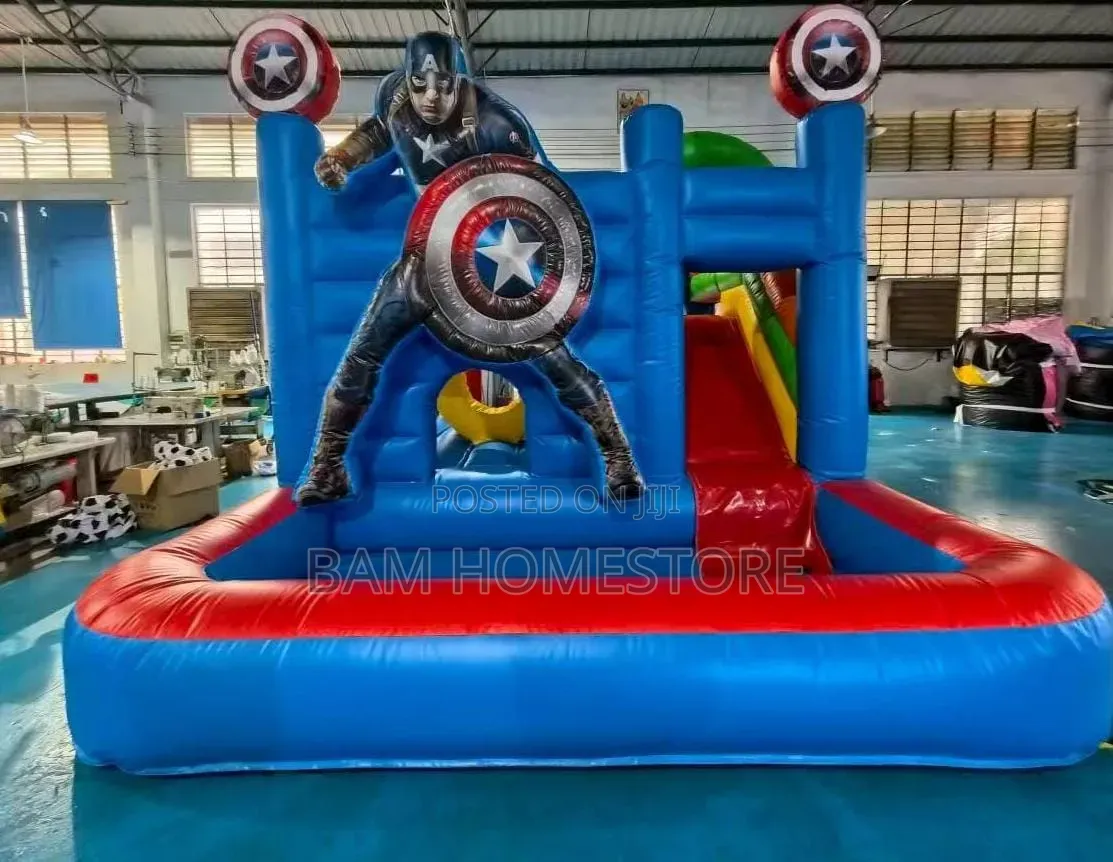 Jumping Castle (5m*4m*3.5m)- Combo Bounce House, Obstacle Pool Slide