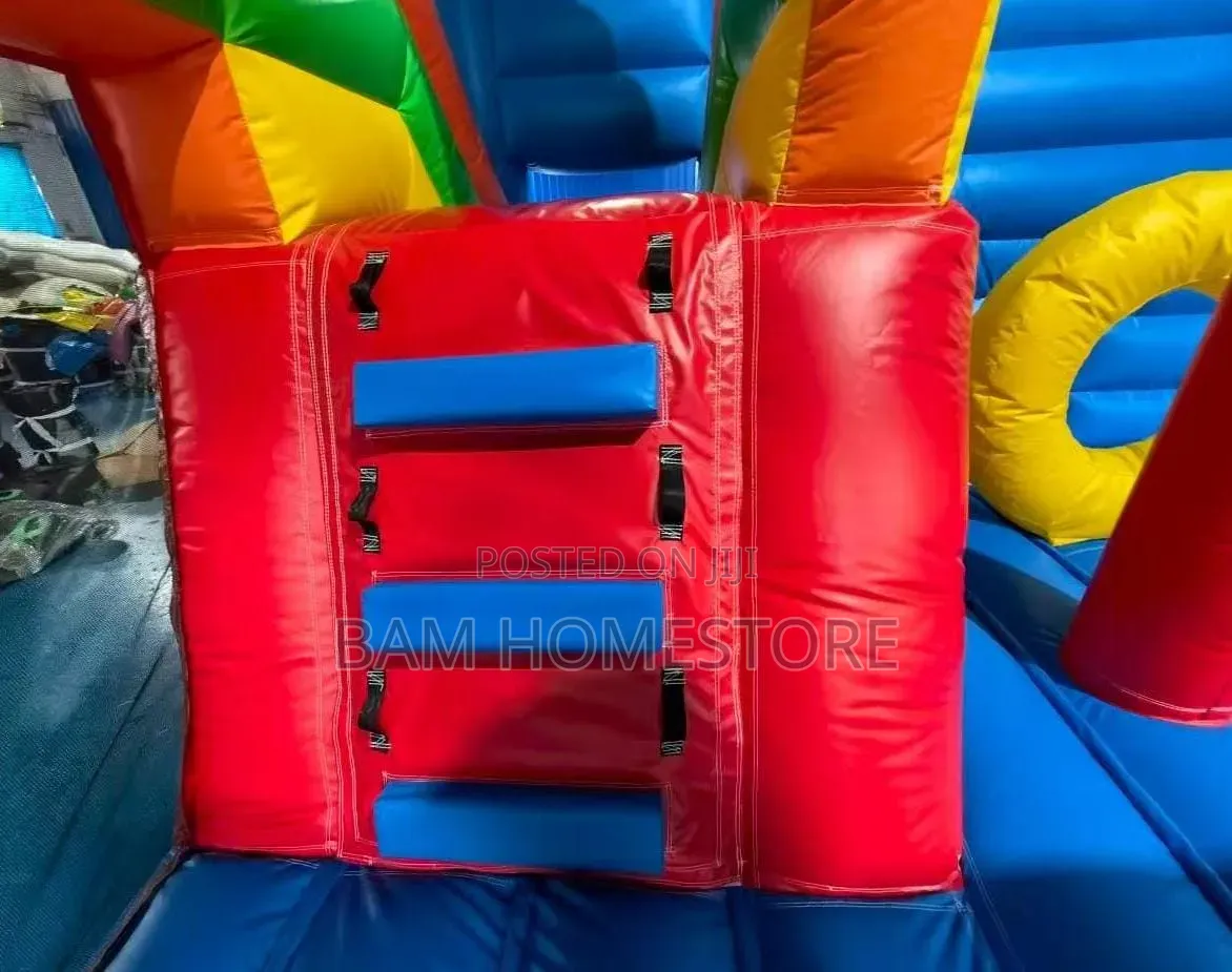 Jumping Castle (5m*4m*3.5m)- Combo Bounce House, Obstacle Pool Slide
