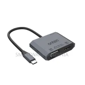 Onten USB-C to HDMI and VGA Adapter, at 60Hz, MST Support, PD30