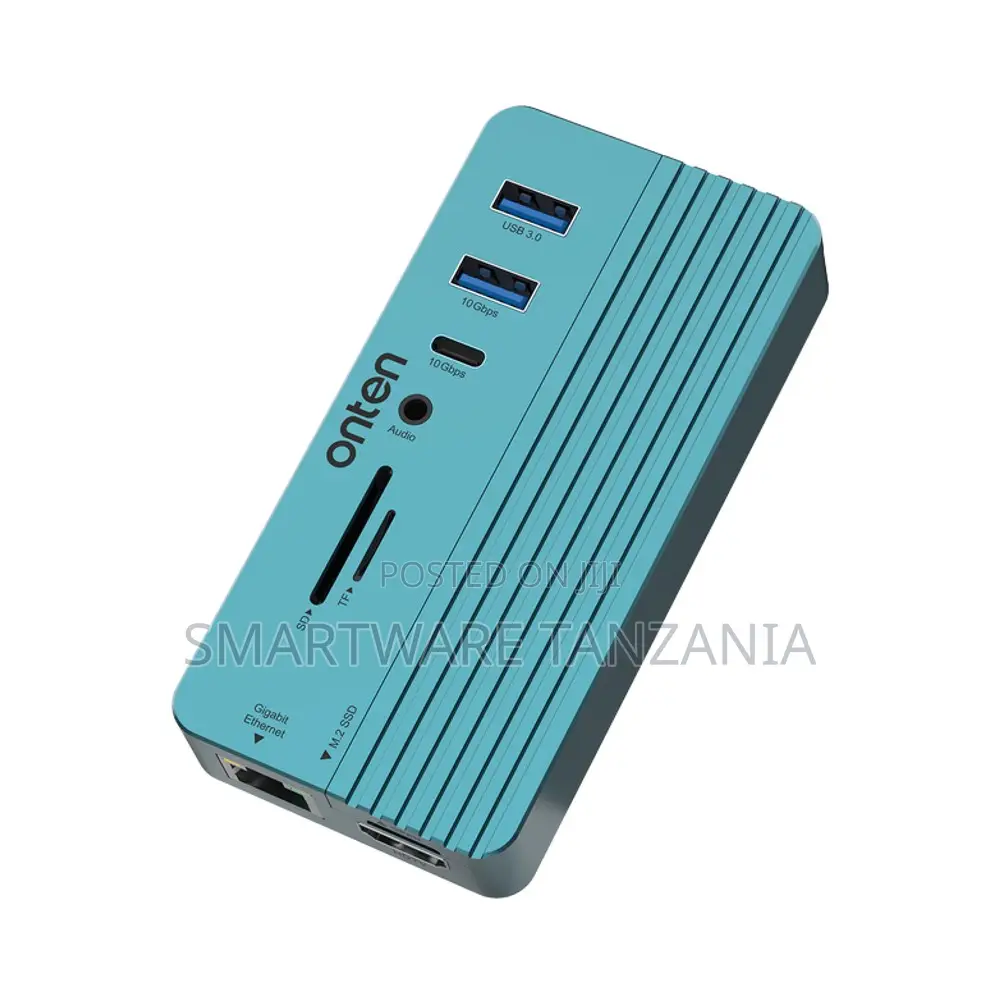Onten USB Hub With 2 X USB 3.0 Ports, 1 X Ethernet, SD/TF Card Slot