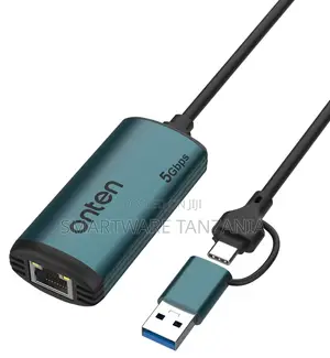 Onten USB 3.0 to Ethernet Adapter, Type-C and USB-A Connector, 5Gbps