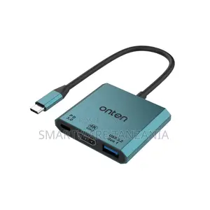 Onten USB-C to HDMI and USB 3.2 Gen 1 Adapter With Power, at 60Hz