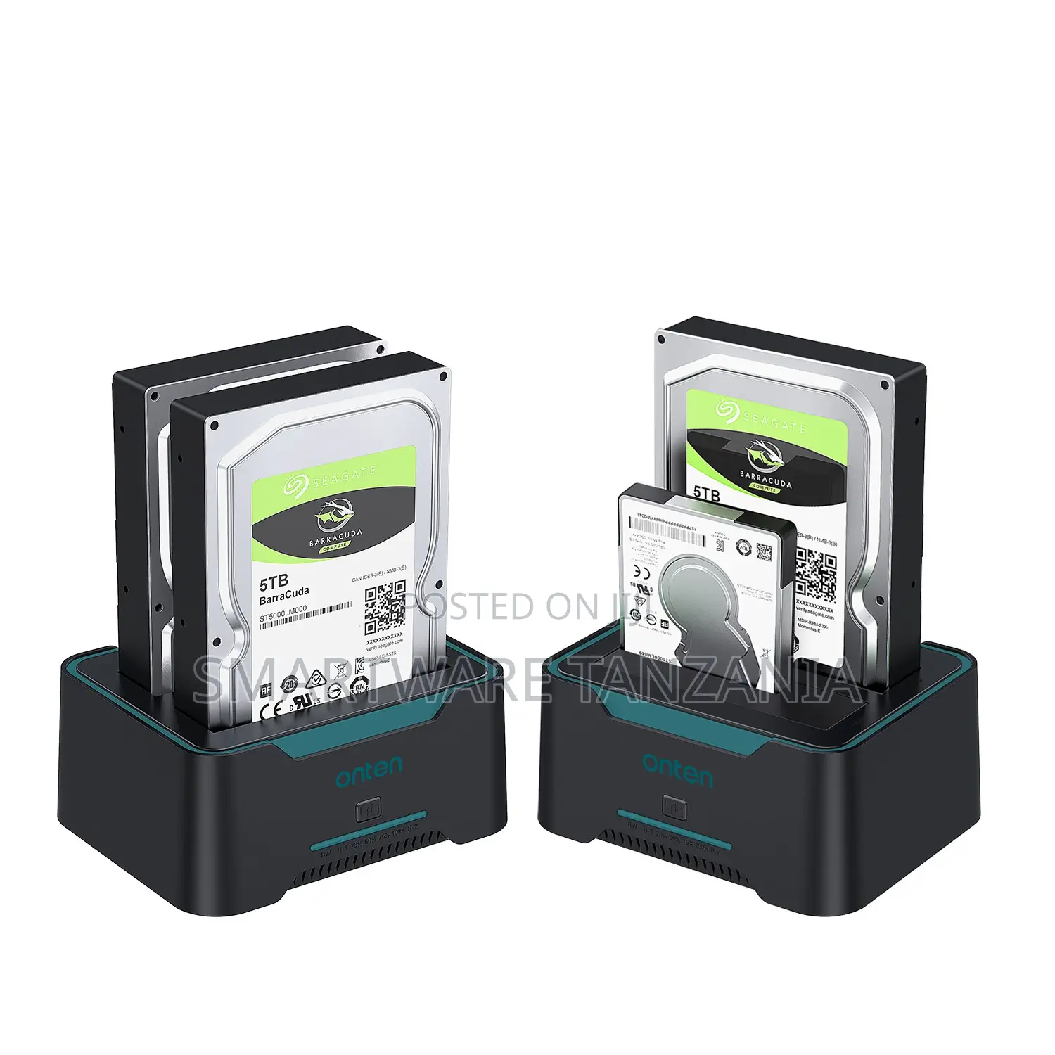 Onten Dual Bay External Hard Drive Docking Station for 5TB SATA HDDs