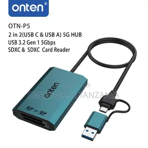 Onten USB 3.2 Card Reader With Micro USB and Type-a Connectors