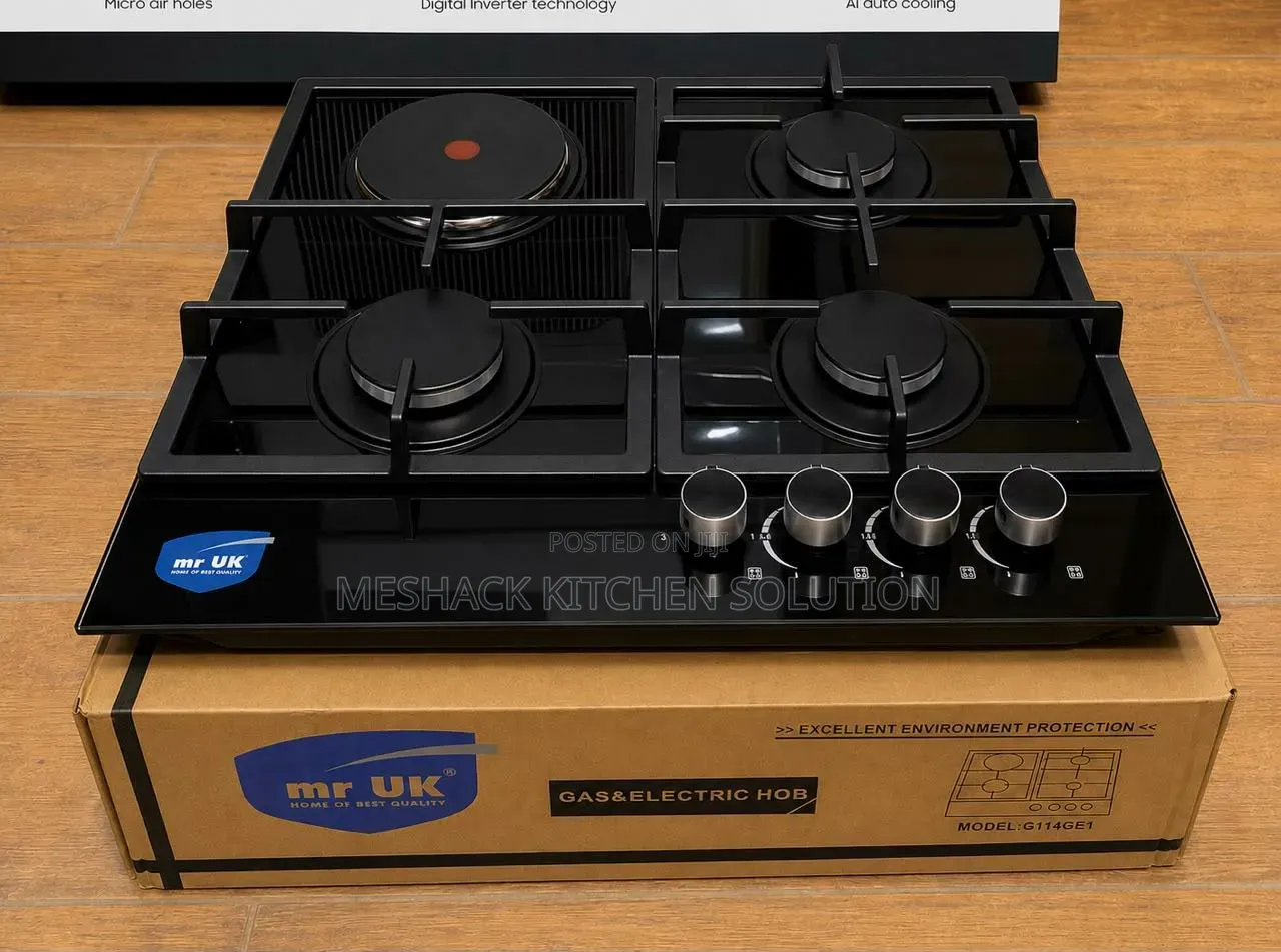 MR UK COOKER With 3 Burners + 1 Electric Hot Plate