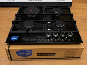 MR UK COOKER With 3 Burners + 1 Electric Hot Plate