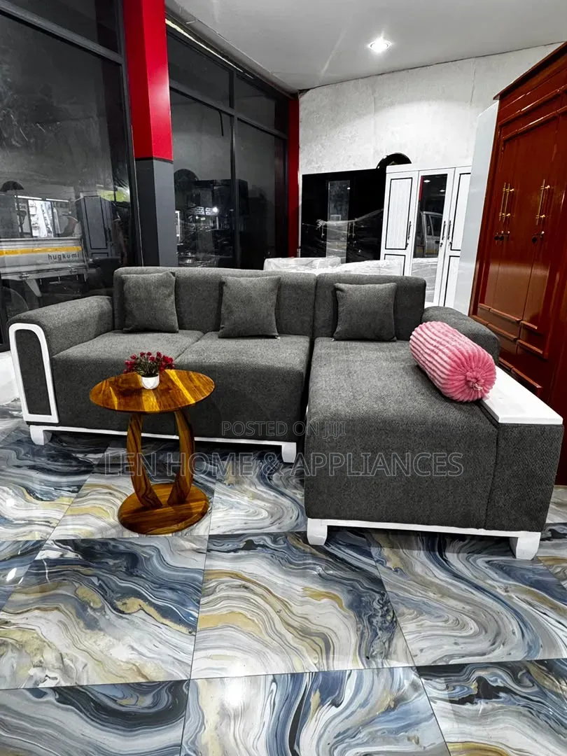 Sofa Luxury L Shape Color Grey