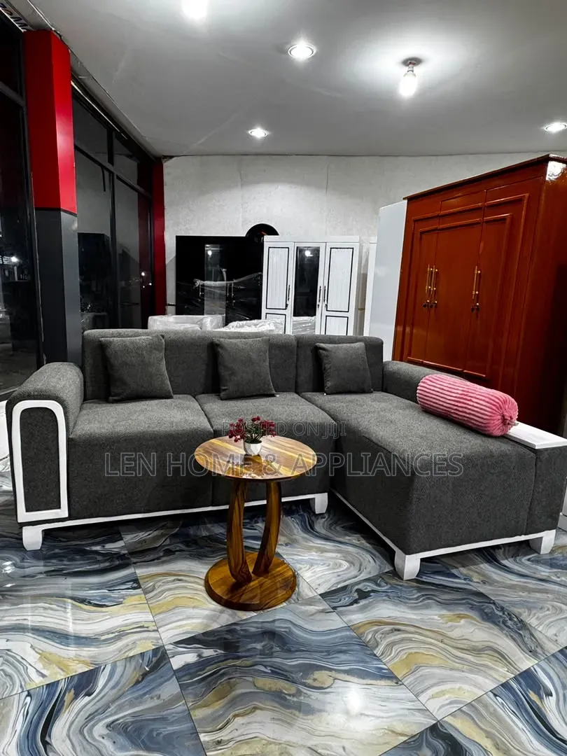 Sofa Luxury L Shape Color Grey