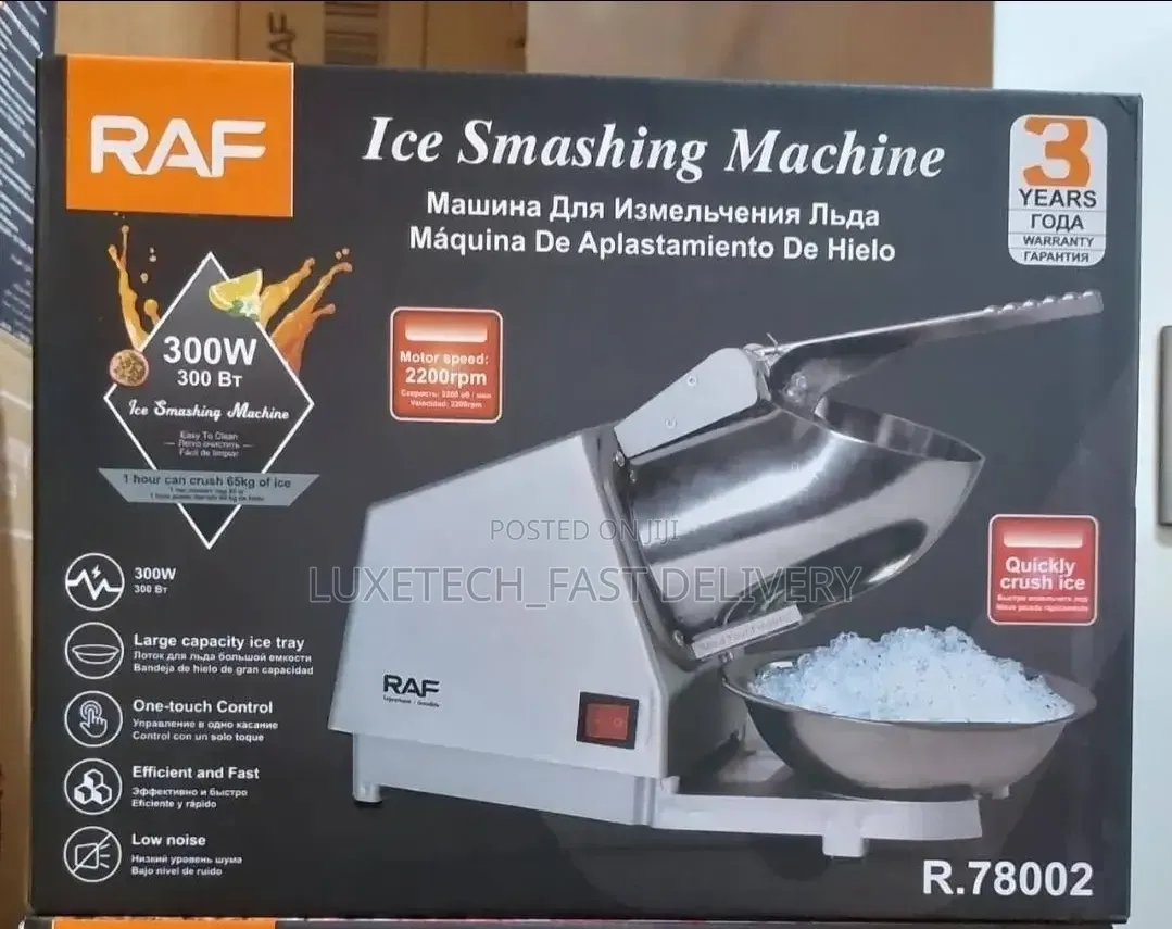 RAF Electric Ice Crusher – High-Speed Ice Shaver Snow Cone Machine
