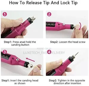 Portable Electric Nail Drill Kit E-File Machine - Manicure, Pedicure