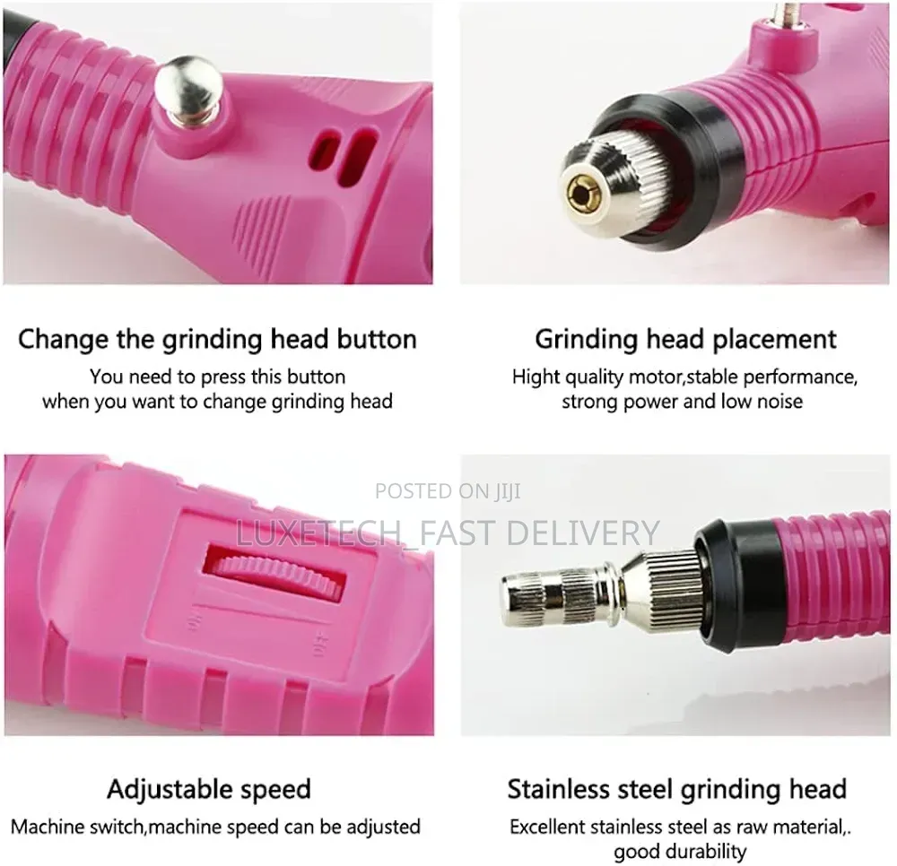 Portable Electric Nail Drill Kit E-File Machine - Manicure, Pedicure