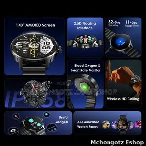 Oraimo Watch 5R Pro OSW-830 AMOLED Smart Watch 1.43 Inch IP68