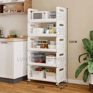 5 Layers Rolling Storage Trolley – Multi-Purpose Kitchen Organizer