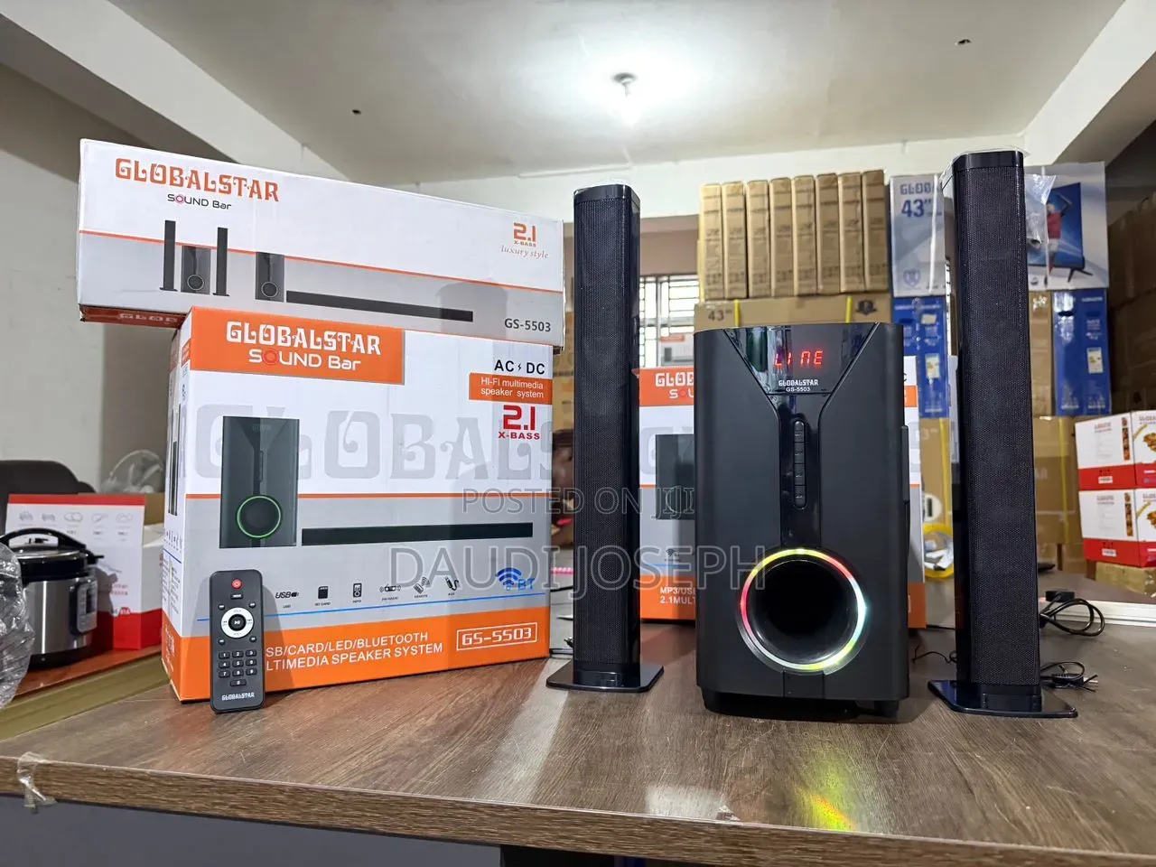 Subwoofer Globalstar Bluetooth USB Fm Radio