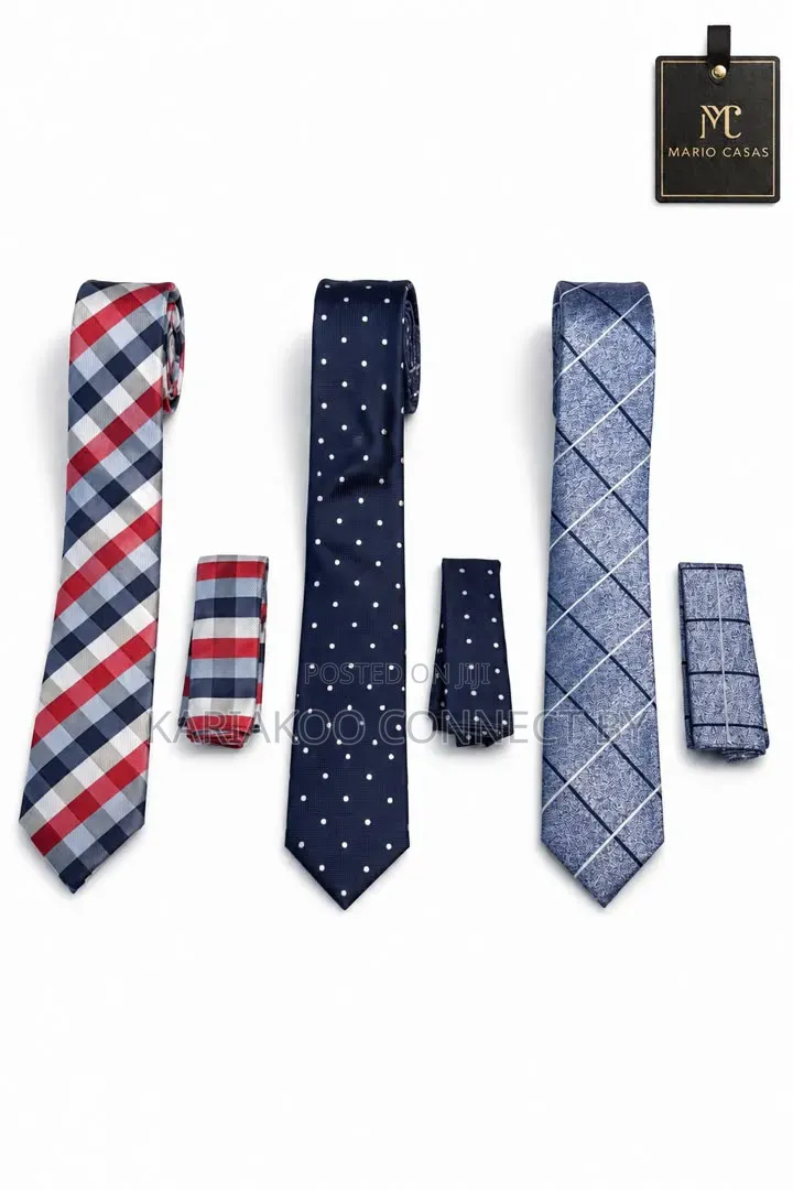 ​Mario Casas Premium Executive Tie Pocket Square Sets