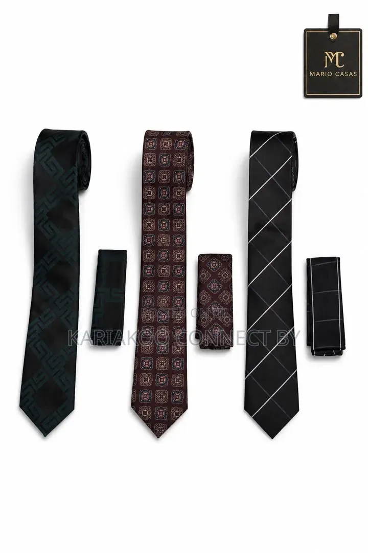 ​Mario Casas Premium Executive Tie Pocket Square Sets