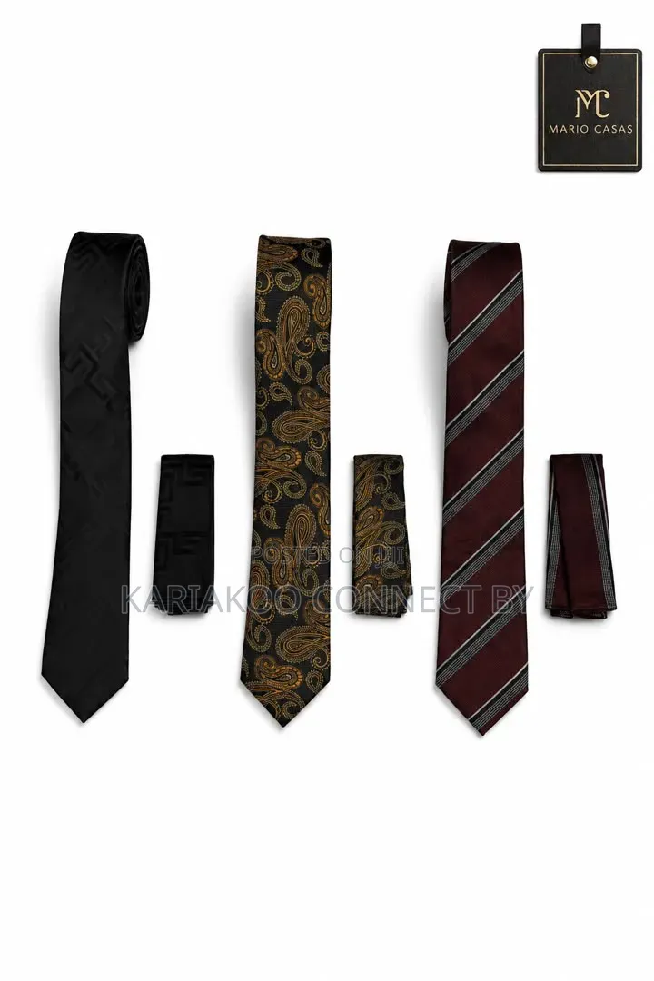 ​Mario Casas Premium Executive Tie Pocket Square Sets