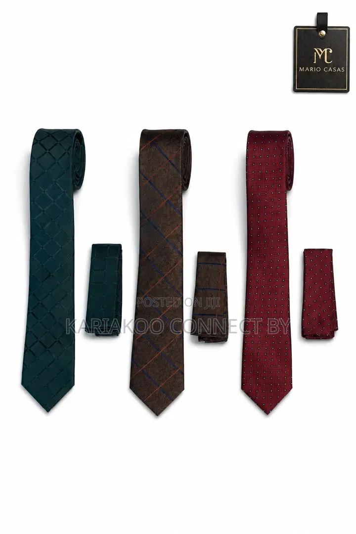 ​Mario Casas Premium Executive Tie Pocket Square Sets