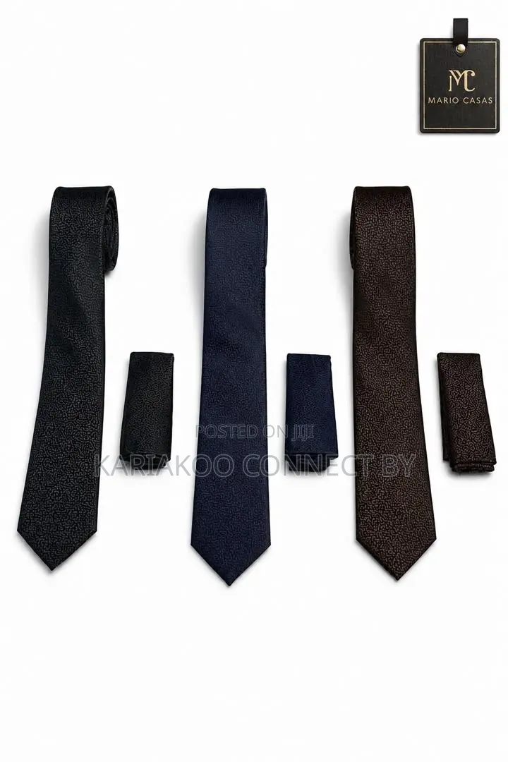 ​Mario Casas Premium Executive Tie Pocket Square Sets