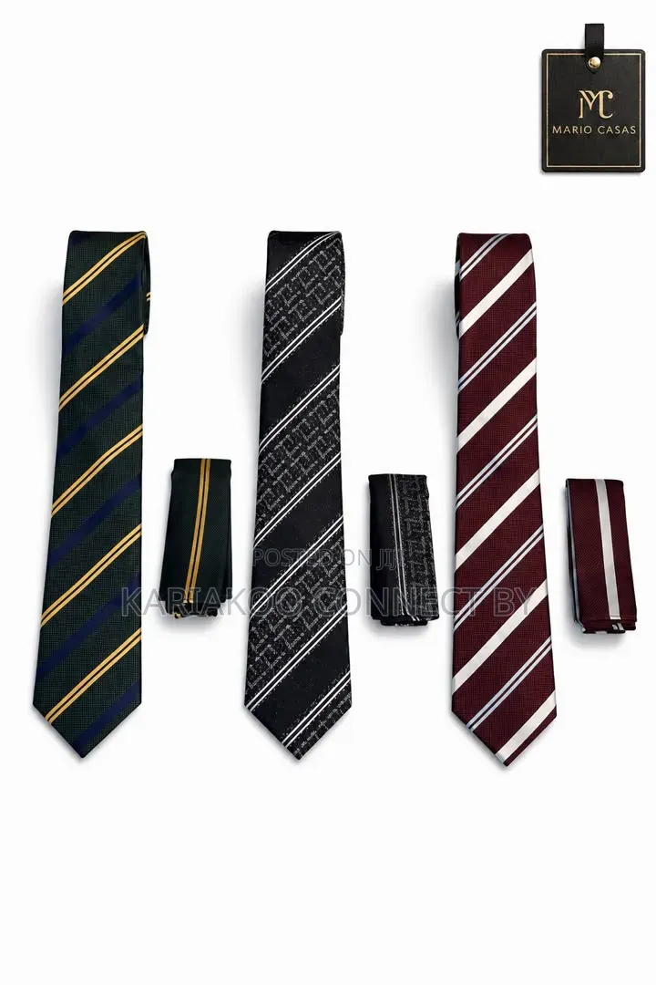​Mario Casas Premium Executive Tie Pocket Square Sets