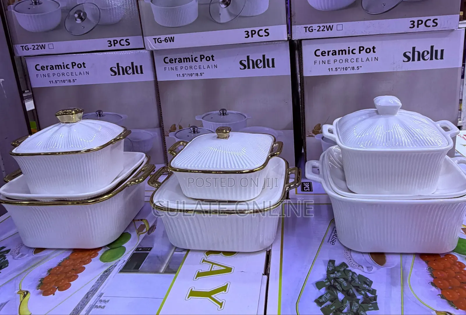 2pcs Gold Ceramic Serving Bowls