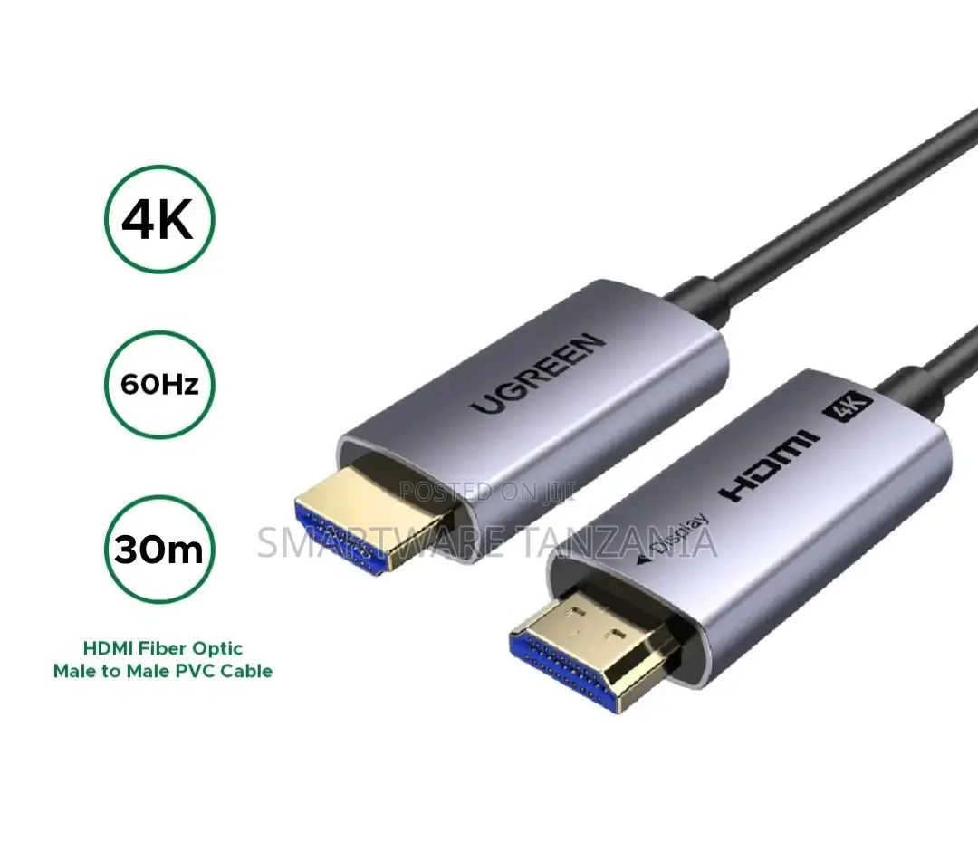 UGREEN 30 Meter Fiber Optic HDMI Cable Male to Male Aluminum Shell